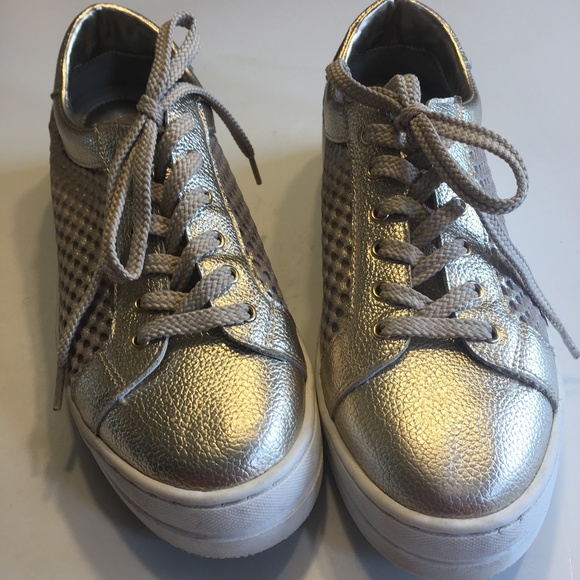 Gold Steve Madden Sneakers - Picture 2 of 6